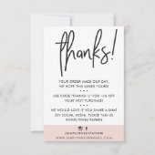 GESCHÄFT DANK IHNEN modernen Kunden rot rosa Ikat Dankeskarte (Vorderseite)