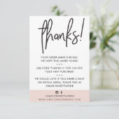 GESCHÄFT DANK IHNEN modernen Kunden rot rosa Ikat Dankeskarte (Stehend Vorderseite)