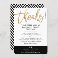 GESCHÄFT DANK IHNEN modernen niedlichen Gold Glitz