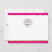 GESCHÄFT DANK IHNEN niedlicher eleganter rosa gold Dankeskarte (Rückseite)