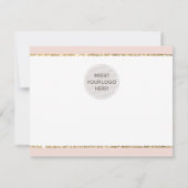 GESCHÄFT DANK IHNEN niedlicher eleganter rosa gold Dankeskarte (Rückseite)