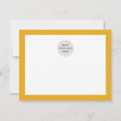 GESCHÄFT DANK IHNEN schicke Logo moderne Senf gelb Dankeskarte (Rückseite)