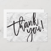 GESCHÄFT DANK modernem Schriftzeichen mit Marmorlo Dankeskarte (Vorne/Hinten)