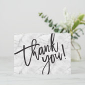 GESCHÄFT DANK modernem Schriftzeichen mit Marmorlo Dankeskarte (Stehend Vorderseite)