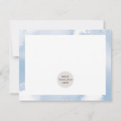 GESCHÄFT DANK moderner Aquarell blass blauer LOGO Dankeskarte (Rückseite)