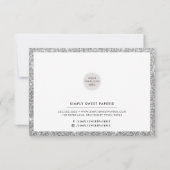 GESCHÄFT DANK SIE moderne schicke Imitate Silber G Dankeskarte (Rückseite)