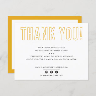 GESCHÄFT DANKEN DANK urbanen männlichen gelben Dankeskarte