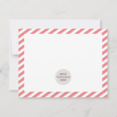 GESCHÄFT DANKEN SIE moderne minimale KorallenLOGO Dankeskarte (Rückseite)