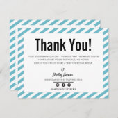 GESCHÄFT DANKEN SIE moderne minimale türkis LOGO Dankeskarte (Vorne/Hinten)