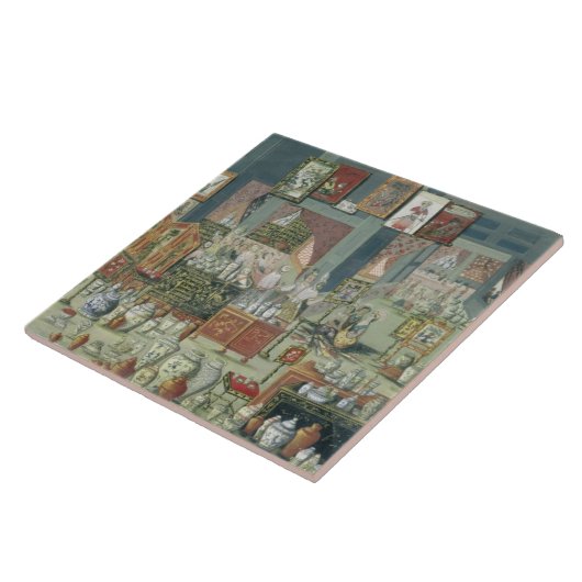 Geschäft, das chinesische Waren, Mitte des 18. Fliese (Seite)