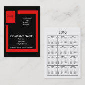 Geschäft/fördernde Karte - mit Kalender 2010 (Vorne/Hinten)