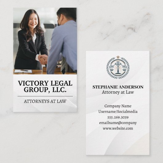 Geschäft | Frau lächeln Visitenkarte (Vorne/Hinten)