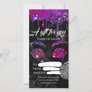 Geschäft Geschenkgutschein Pink Gold Glitter Achat