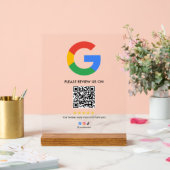 Geschäft Google Review Tischschild l QR Code Acrylschild (Hochzeit)
