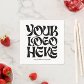 Geschäft Großes Logo und Text Serviette (Beispiel)