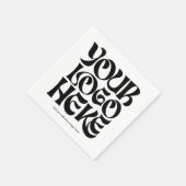 Geschäft Großes Logo und Text Serviette (Ecke)