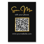 Geschäft | Hochzeits-QR-Code-Tischkarte Tischnummer (Vorderseite)