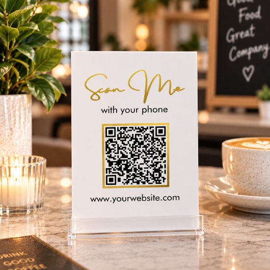 Geschäft | Hochzeits-QR-Code-Tischkarte Tischnummer