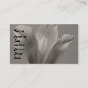 Geschäft Karte-Tulpe Schwarzweiss Visitenkarte