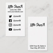 Geschäft/Künstler/Sozialnetz-Ikonen-Visitenkarte Visitenkarte (Vorne/Hinten)