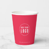Geschäft Logo Modern Minimalistisch Benutzerdefini Pappbecher (Rückseite)