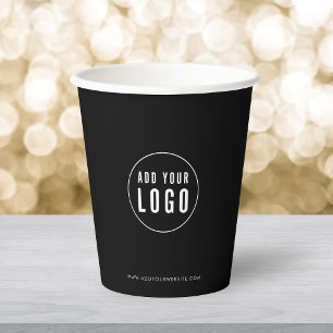 Geschäft Logo Modern Minimalistisch Benutzerdefini Pappbecher