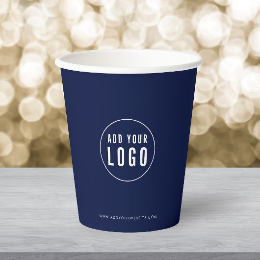 Geschäft Logo Modern Minimalistisch Benutzerdefini Pappbecher