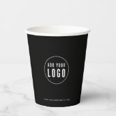 Geschäft Logo Modern Minimalistisch Benutzerdefini Pappbecher (Vorderseite)