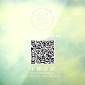 Geschäft Logo QR-Code Soziale Medien Weiß Fensteraufkleber (Blatt 3)