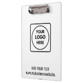 Geschäft Logo Text QR-Code Pro Zwischenablage Klemmbrett (Links)