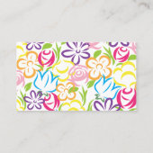 Geschäft mit floralen Shift-Kleidern oder Kontaktk Visitenkarte (Rückseite)