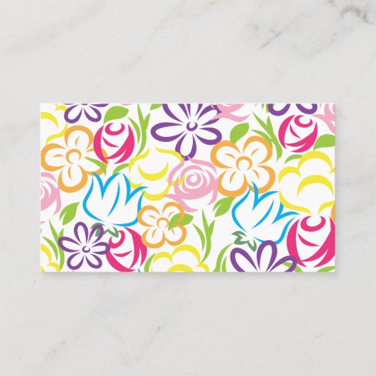 Geschäft mit floralen Shift-Kleidern oder Kontaktk Visitenkarte (Rückseite)