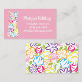 Geschäft mit floralen Shift-Kleidern oder Kontaktk Visitenkarte (Vorne/Hinten)