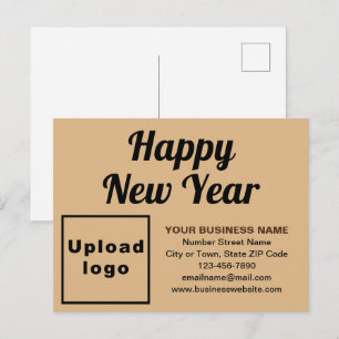 Geschäft Neujahr Hellbraun Feiertag Postkarte