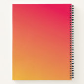 Geschäft Pink Orange Farbverlauf Monogramm Notizblock (Rückseite)