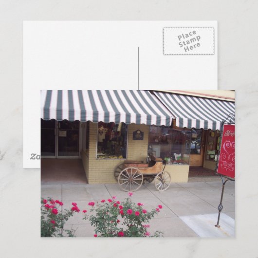 Geschäft Postkarte (Vorne/Hinten)