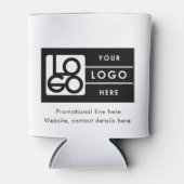 Geschäft Rechteck-Logo-Text Promo-QR-Code Dosenkühler (Vorderseite)