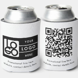 Geschäft Rechteck-Logo-Text Promo-QR-Code Dosenkühler