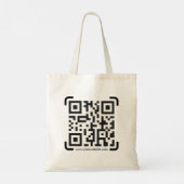 Geschäft Scan Me QR-Code Website Modern Einfach Tragetasche (Rückseite)