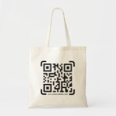 Geschäft Scan Me QR-Code Website Modern Einfach Tragetasche (Vorne)
