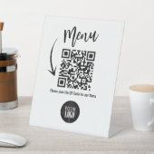 Geschäft Tisch QR-Code Modernes Logo-Menü Sockelschild (In SItu)