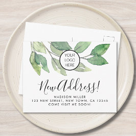 Geschäft Umzug Logo Adresse Änderung Ankündigungspostkarte