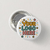 Geschäft, Unternehmen, Werbung Ihr Logo hier Button (Vorne & Hinten)