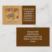 Geschäft - Visitenkarte, - Karussell-Giraffe Visitenkarte (Vorne/Hinten)