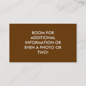 Geschäft - Visitenkarte, - Karussell-Giraffe Visitenkarte (Rückseite)