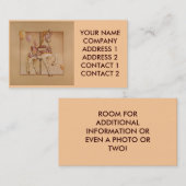 Geschäft - Visitenkarte - lila Pony-Karussell (Vorne/Hinten)