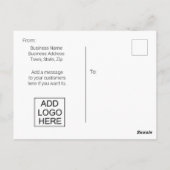 Geschäft, vorübergehende Einstellung Postkarte (Rückseite)