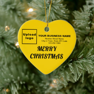 Geschäft Weihnachten Gelbe Herzform Keramik Ornament