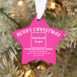 Geschäft Weihnachten Pinker Stern Acryl-Ornament Ornament