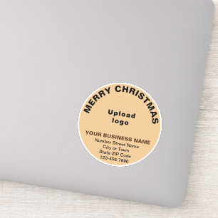 Geschäft Weihnachtslicht Brauner runder Vinyl-Aufk Aufkleber